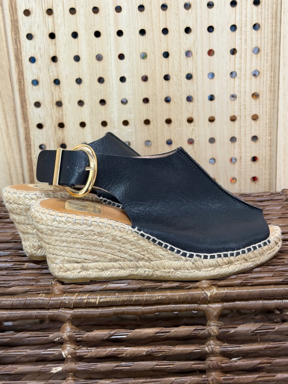 Kanna Handmade In Spain Leather Espadrille Wedges EU 37